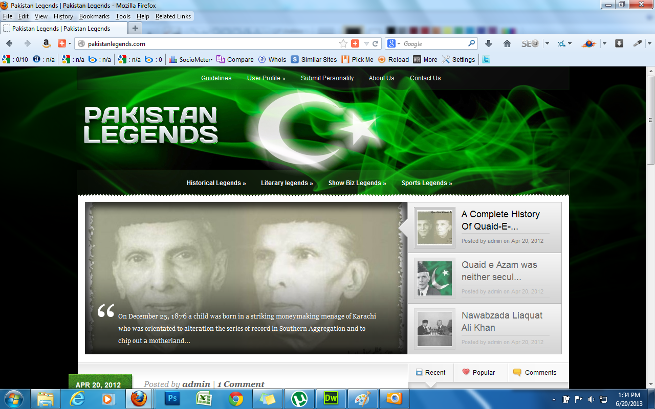 Pakistan-Legends-website-project